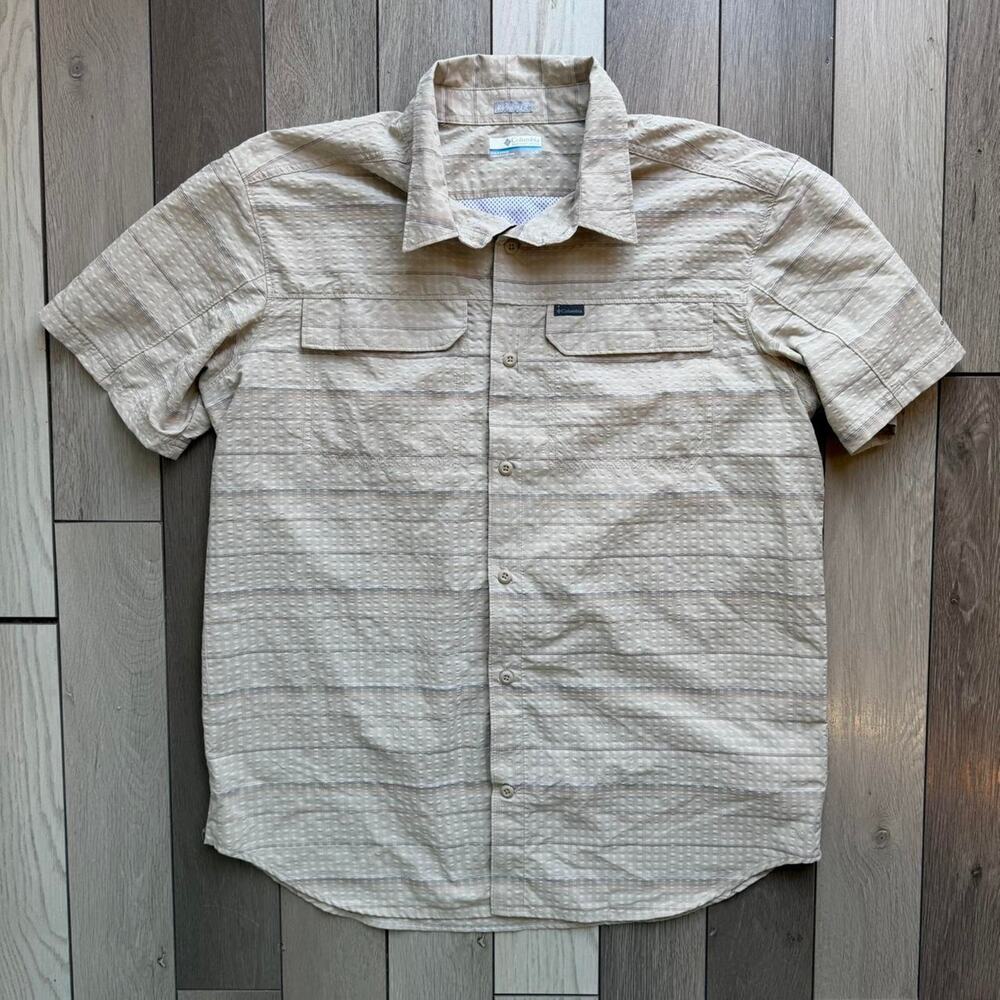 Columbia sportswear tan button up